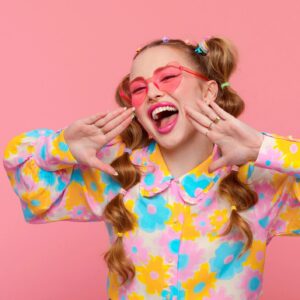bold vibrant vegan lipgloss product Gen Z pink